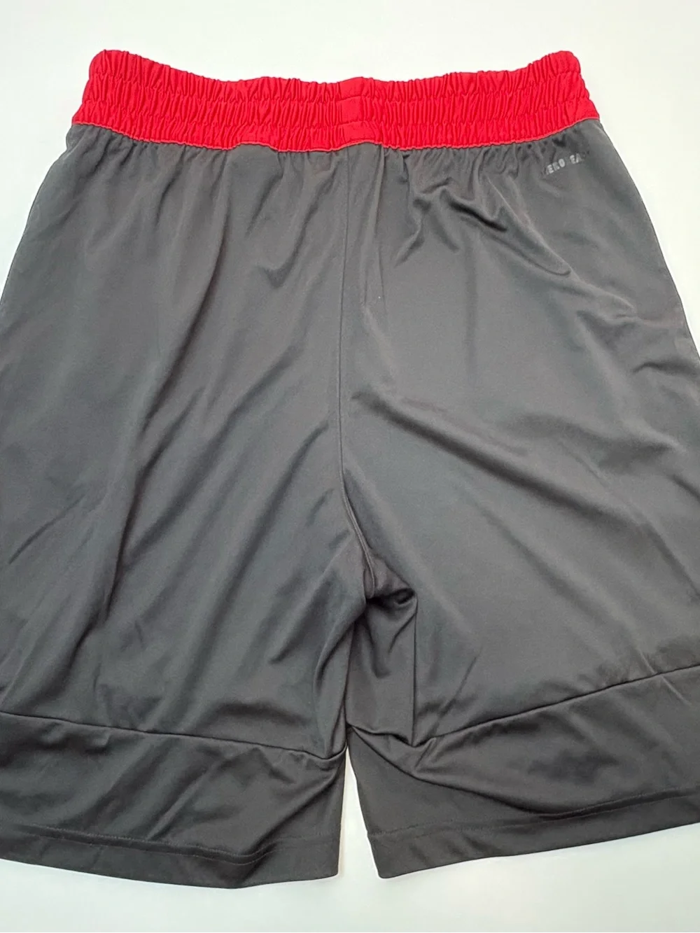 adidas Men’s Black & Red Snap-Side Athletic Shorts
